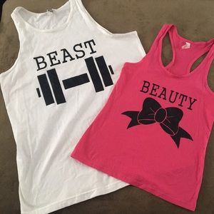 Beauty & Beast Couples Tank Set